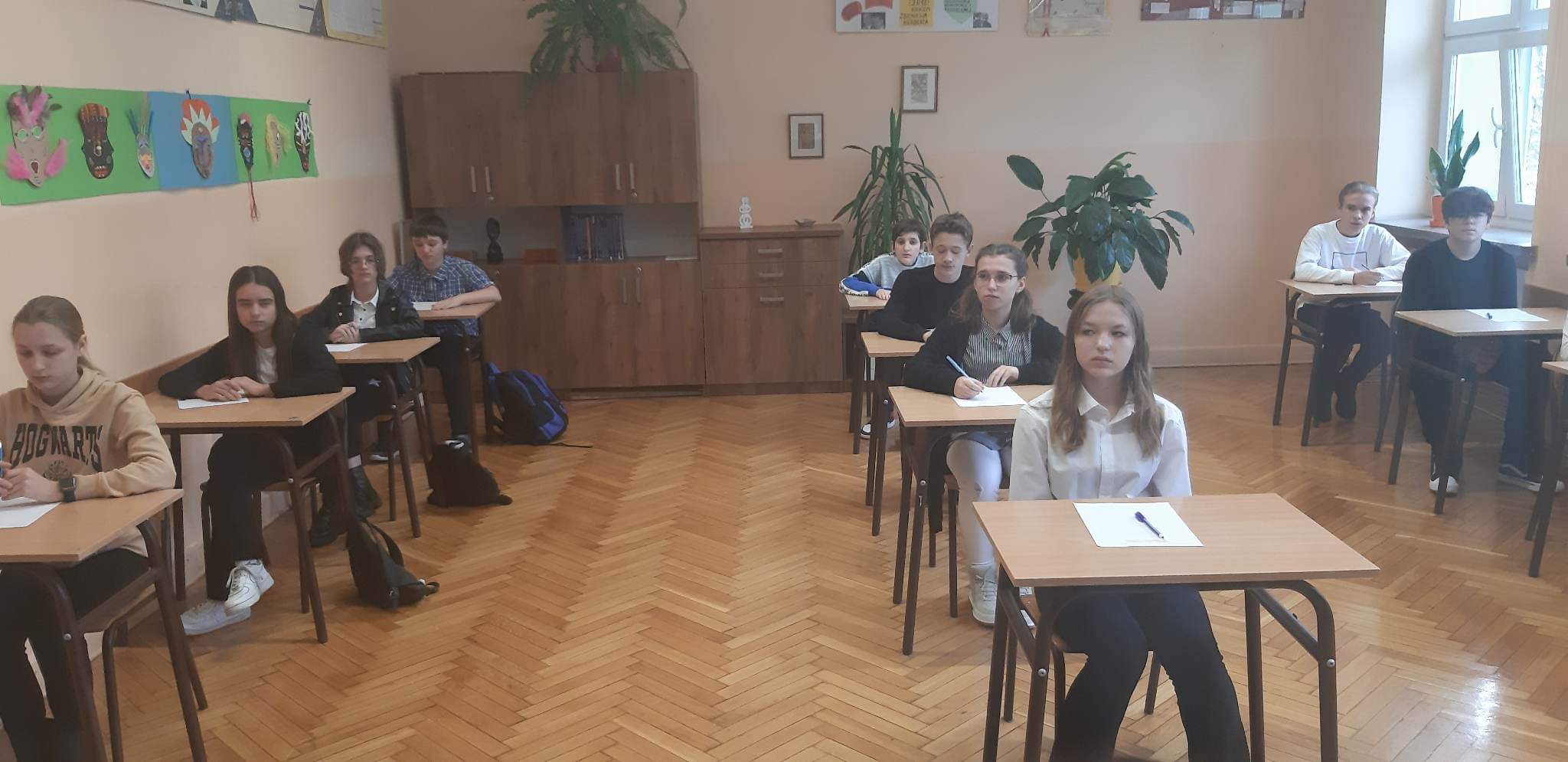 Uczestnicy konkursu- uczniowie reprezentujący rożne szkoły powiatu łęczyńskiego
