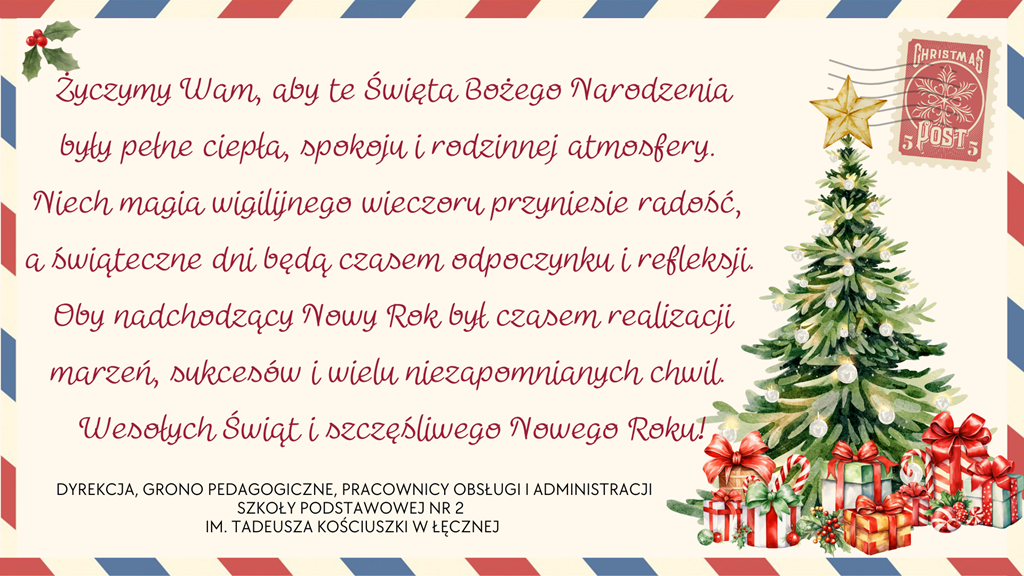 Kartka świąteczna z życzeniami świątecznymi