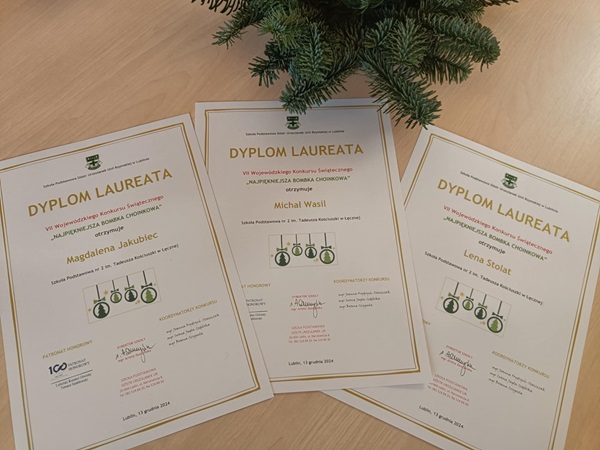 dyplomy laureatów konkursu