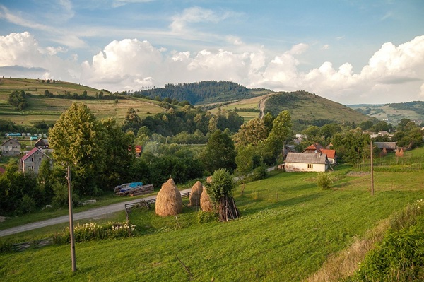 wiejski wyżynny krajobraz