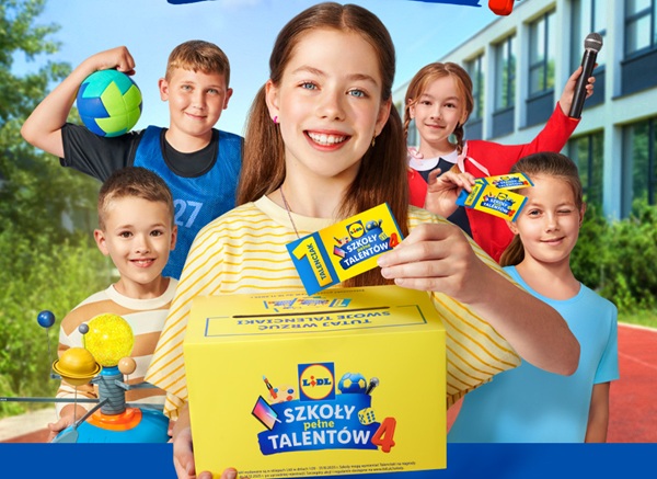 Radosne dzieci z plakatu Lidl Talenciaki