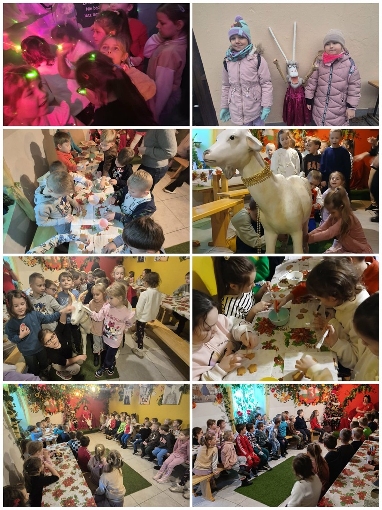 Dzieci zadowolone uczestniczą w zabawach w Muzeum Koziołka Lubelskiego