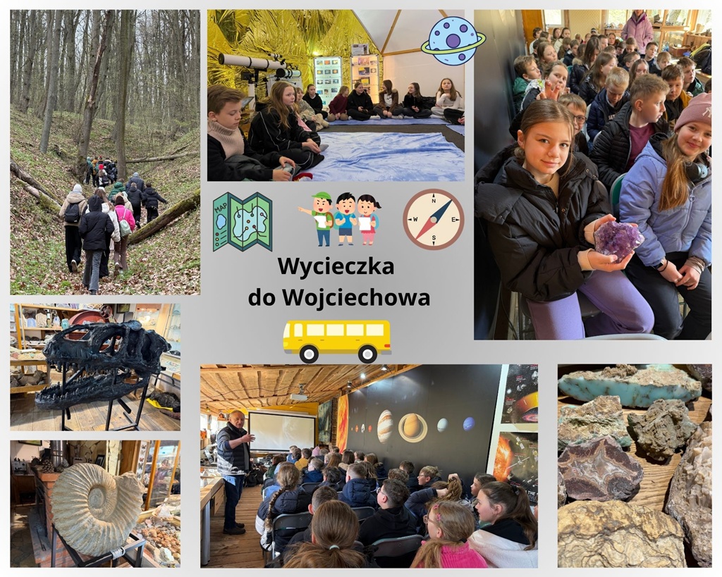 uczniowie na wycieczce w Wojciechowie