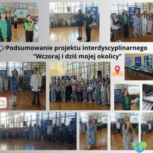 uczniowie klas 4 i 5 prezentujący efekty zrealizowanego projektu interdyscyplinarnego”