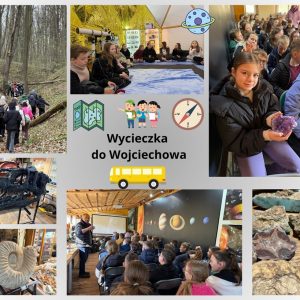 uczniowie na wycieczce w Wojciechowie