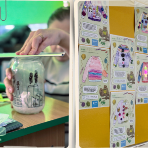 kolaż zdjęć, prace uczniów