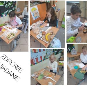dzieci przygotowujące zdrowe posiłki.